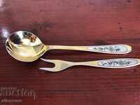 Silver spoon and fork
