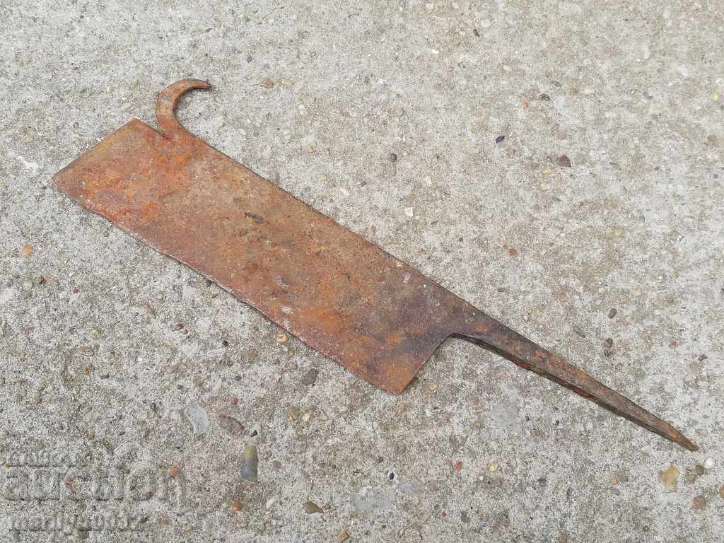 Old forged scythe, ax, hoop, knife, machete, blade with price 28.00 BGN | € 14.32 Old forged scythe, ax, hoop, knife, machete, blade with price 28.00 BGN | € 14.32