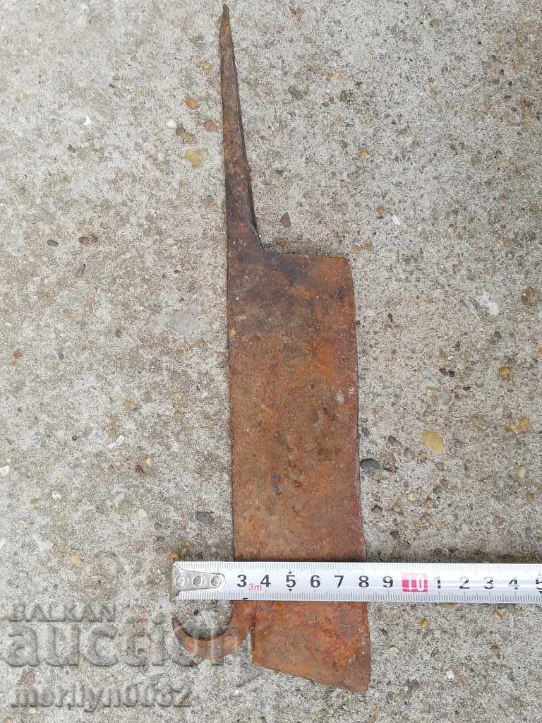 Old forged scythe, ax, hoop, knife, machete, blade - 5 Old forged scythe, ax, hoop, knife, machete, blade - 5