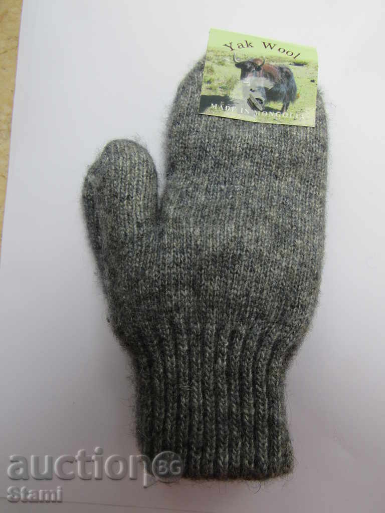 Machine knitted yak wool kid gloves with one finger, with price 18.00 BGN | € 9.20