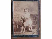STARA PHOTOGRAPHY - CARDON - CHILDREN WITH HORSE - 1889