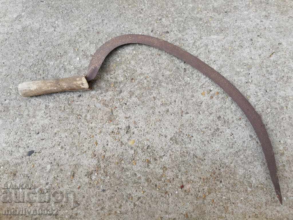 Delivery of Old scythe sickle, blade, wrought iron Delivery of Old scythe sickle, blade, wrought iron