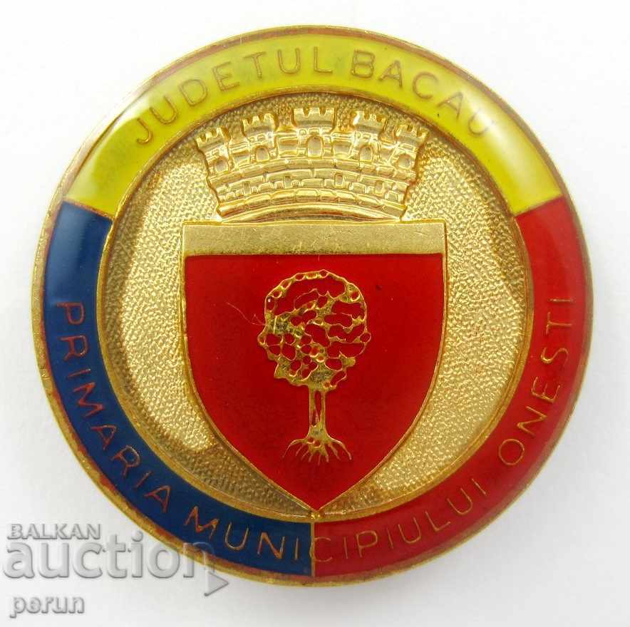 Heraldry-Coat of Arms-City of Onești-County of Bacău-Romania-Onești with price 4.00 BGN | € 2.05 Heraldry-Coat of Arms-City of Onești-County of Bacău-Romania-Onești with price 4.00 BGN | € 2.05