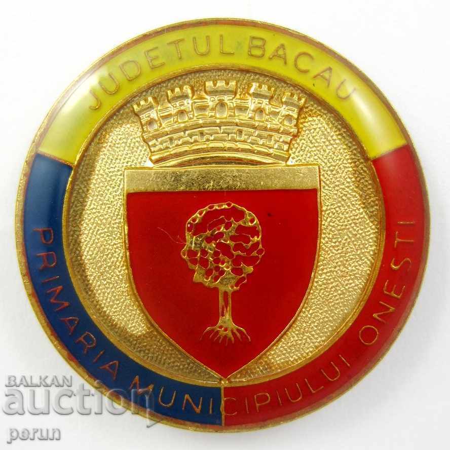 Auction Heraldry-Coat of Arms-City of Onești-County of Bacău-Romania-Onești Auction Heraldry-Coat of Arms-City of Onești-County of Bacău-Romania-Onești