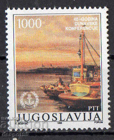 1988. Iugoslavia. 40 de ani de la Conferința Dunării.
