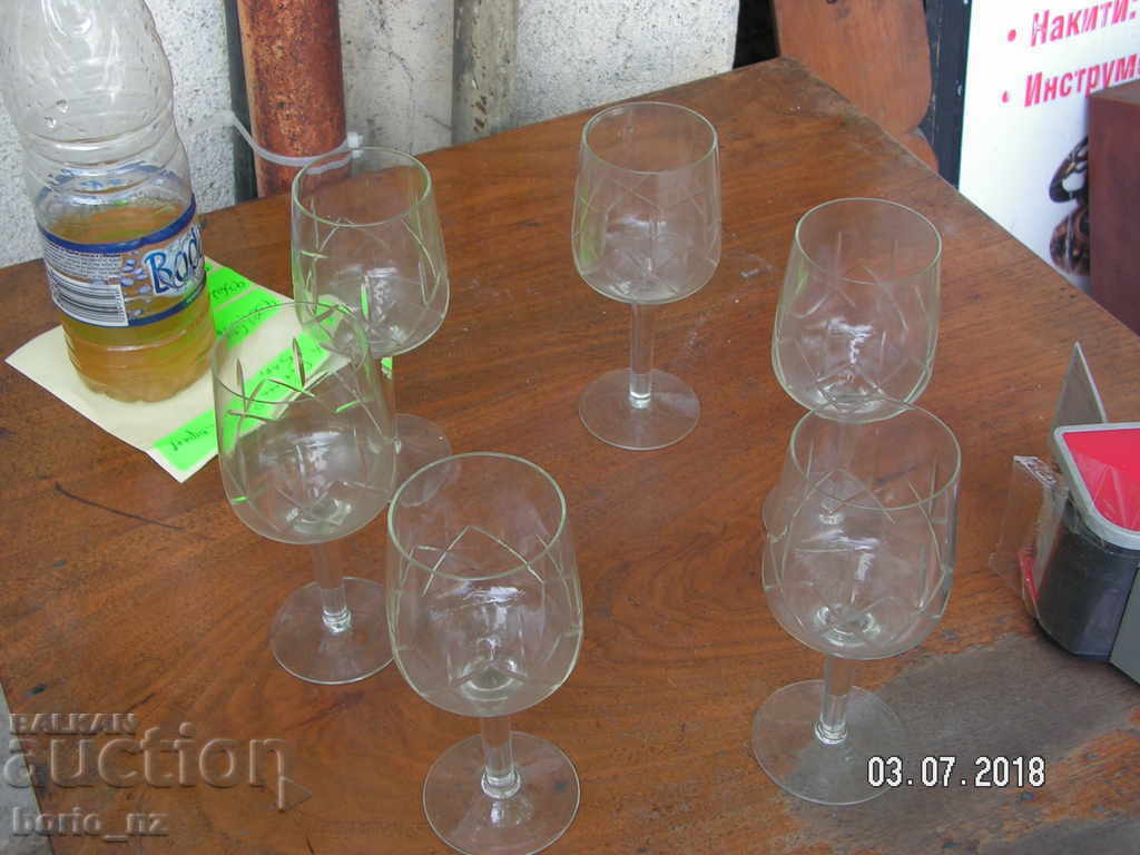9361. SERVICE CRYSTAL GLASSES - 7