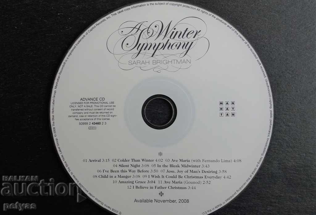 Licitație Sarah Brightman - Simfonia de iarnă - CD