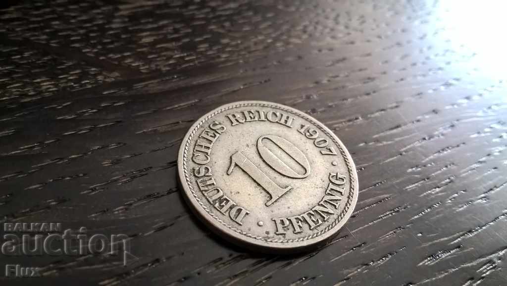 Райх монета - Германия - 10 пфенига | 1907.; серия А