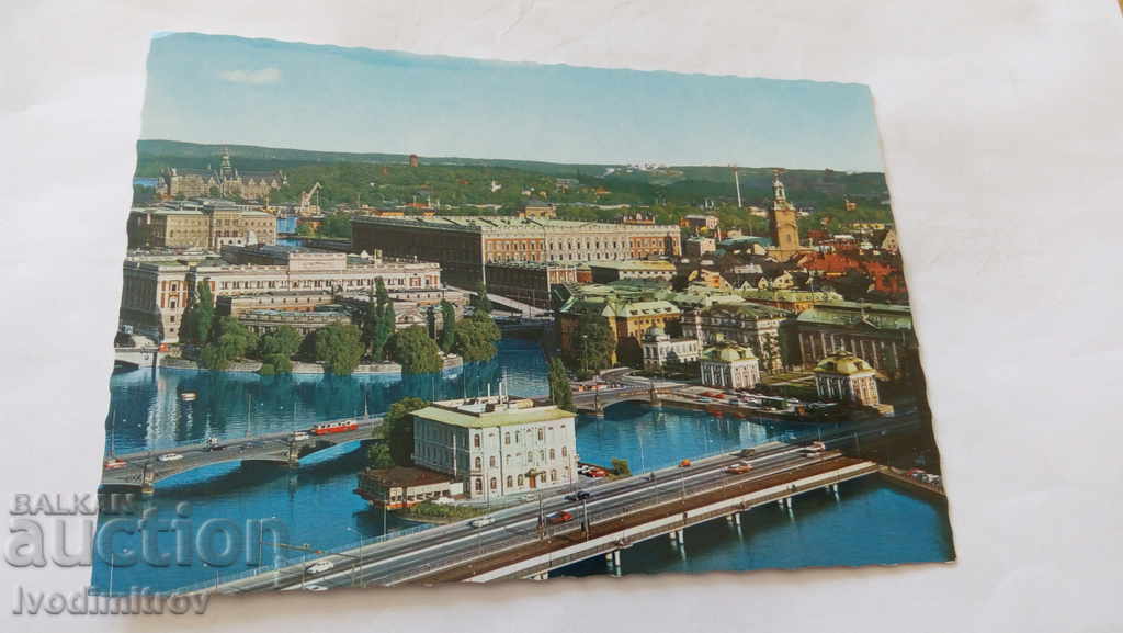 Пощенска картичка Stockholm Utsikt fram Stadshusets