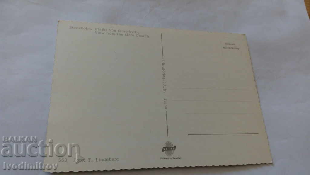 Postcard Stockholm View from The Klara Church with price 0.55 BGN | € 0.28