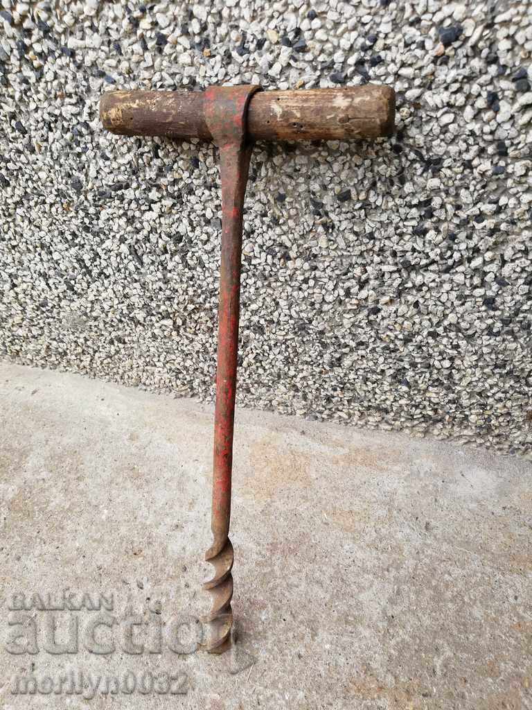 Old carpentry drill, matcap, drill, tool