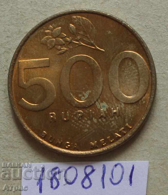 500 рупии 1997  Индонезия -щемпел