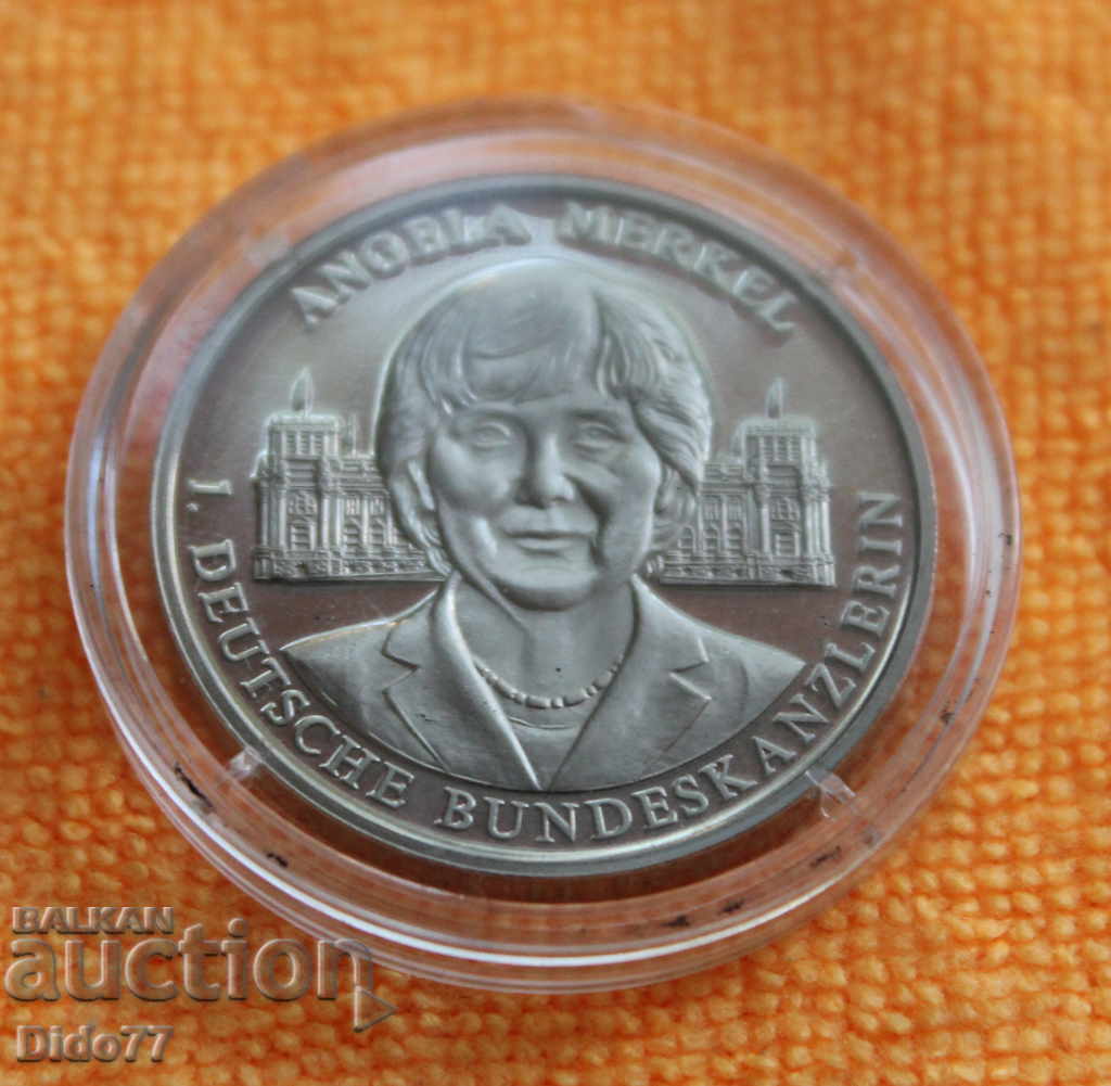 Angela Merkel - Germany's first chancellor, medal