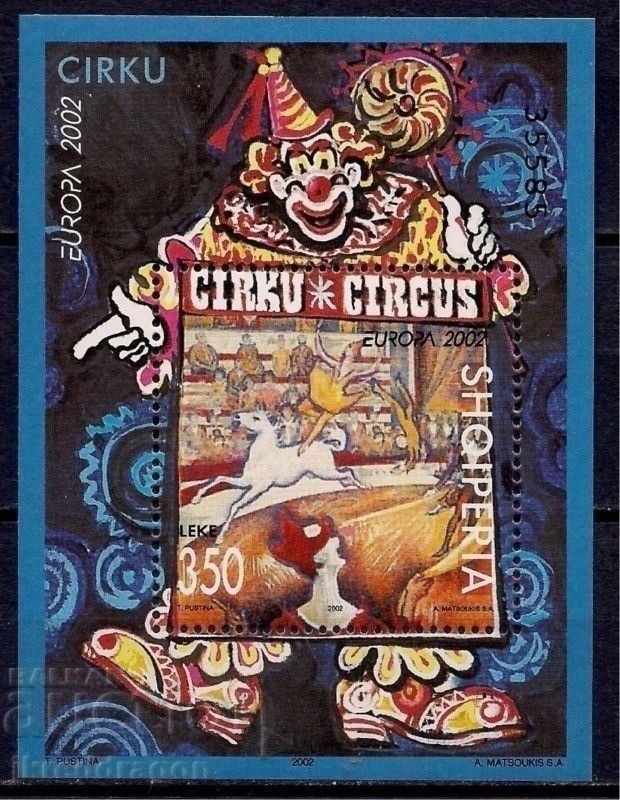 Albania Europe 2002 Circus series and MNH block