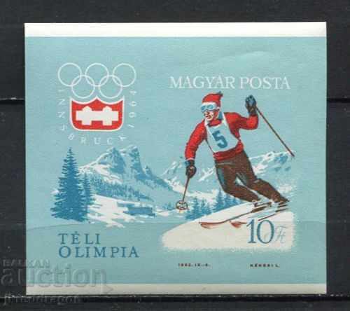 Hungary Winter Olympic Games Innsbruck 1964 bl. + Ser. MNH