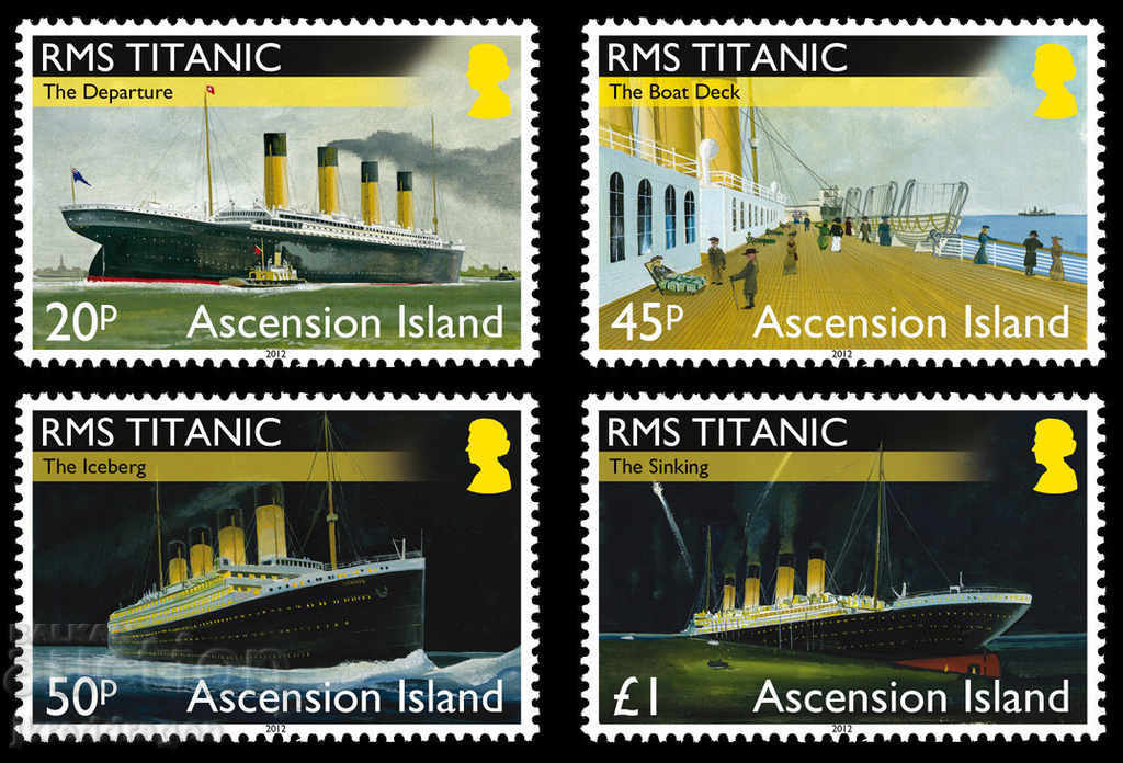 Asension Titanic Ships 2012 MNH