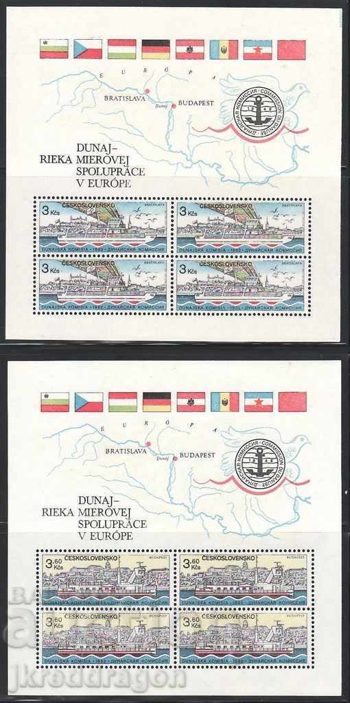 Чехословакия Европа Дунавска комися Кораби м.л. 1982 MNH