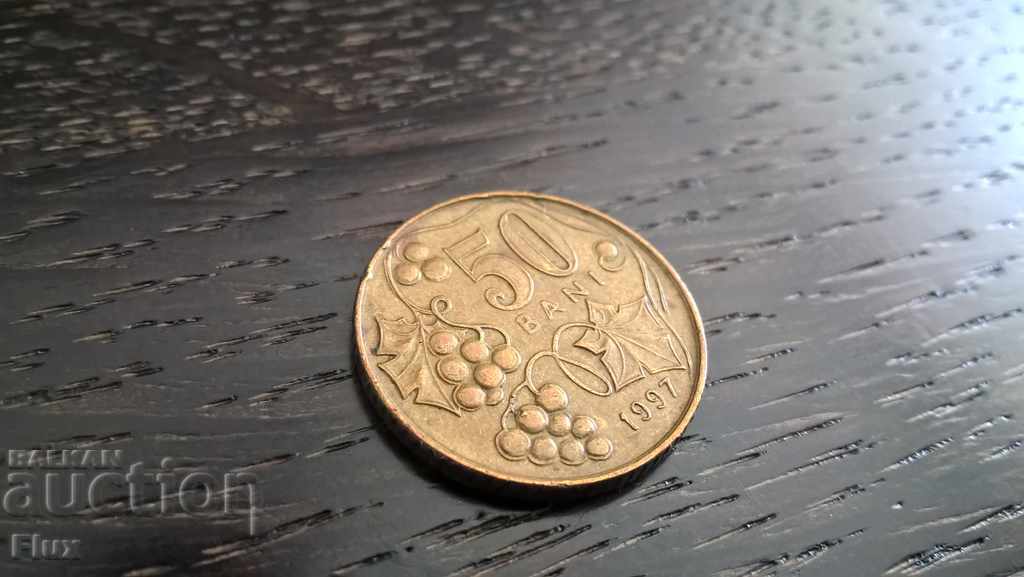 Монета - Молдова - 50 băi 1997.