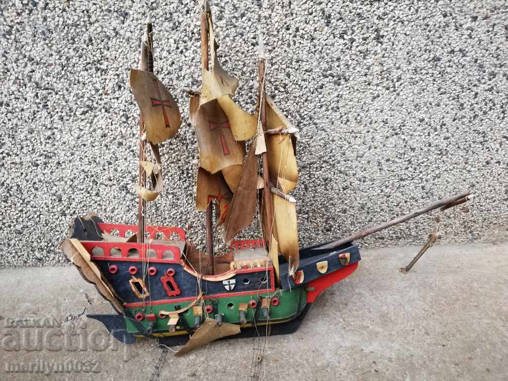 Παράδοση Μοντέλο ισπανικού πλοίου Santa Maria Nina Pintja Hr.Kolumb