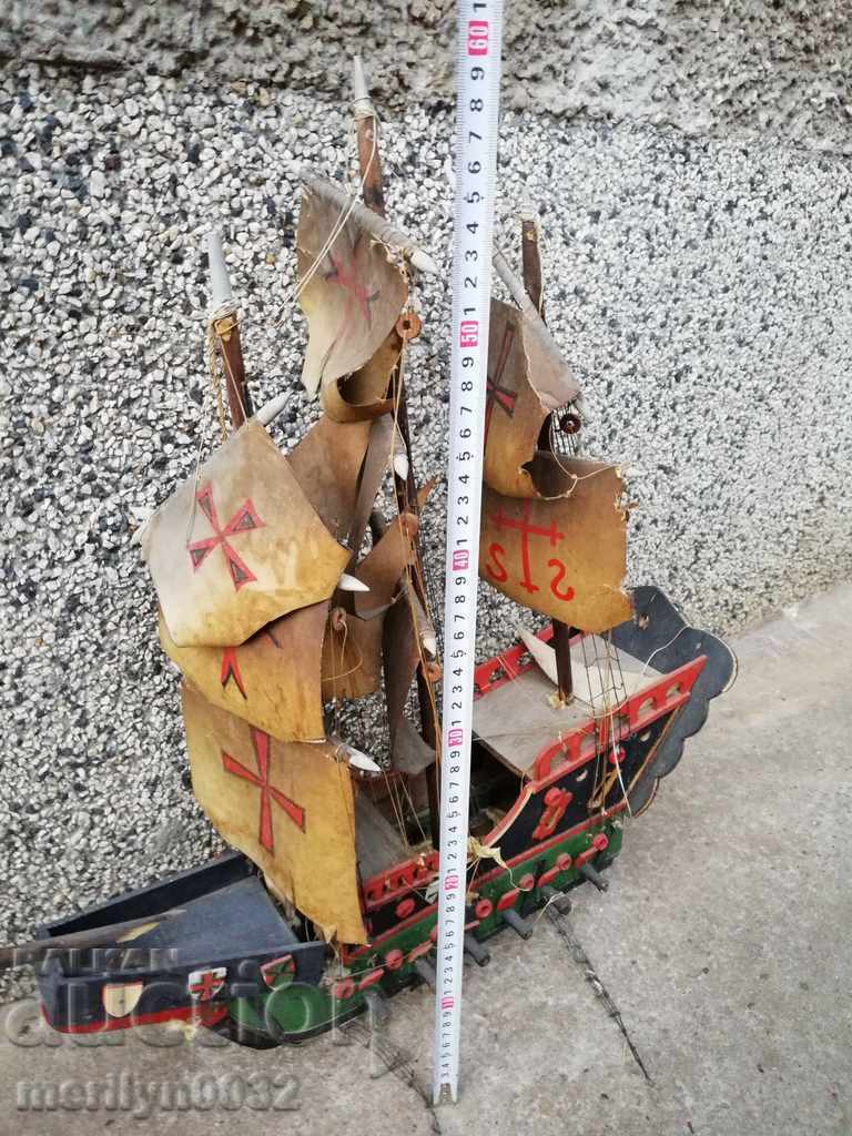 Μοντέλο ισπανικού πλοίου Santa Maria Nina Pintja Hr.Kolumb - 5