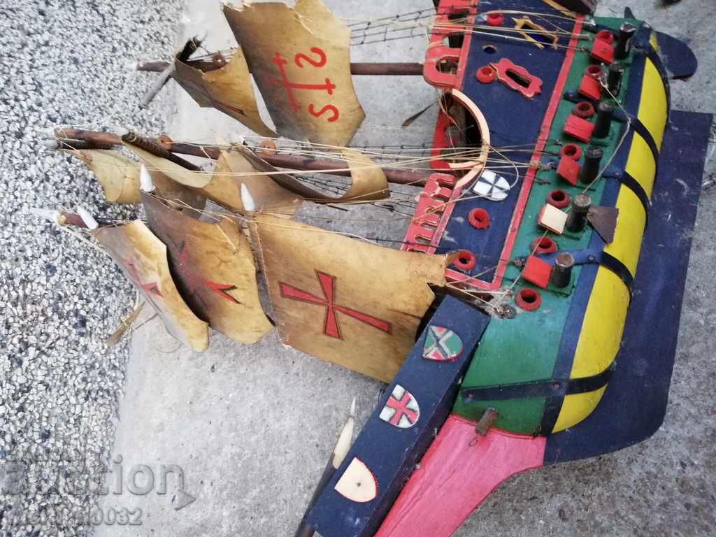 Μοντέλο ισπανικού πλοίου Santa Maria Nina Pintja Hr.Kolumb - 6