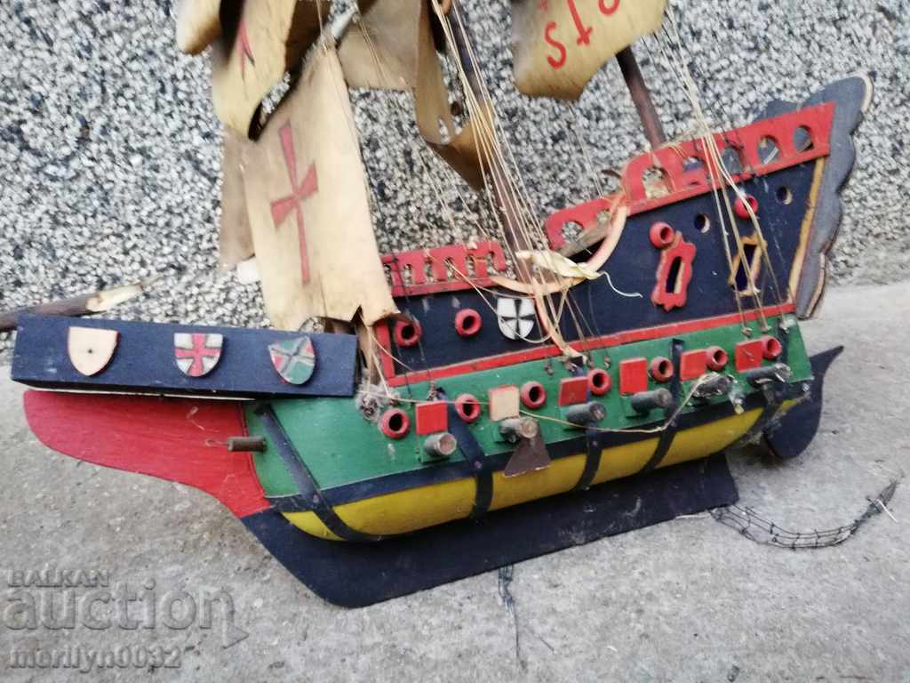 Μοντέλο ισπανικού πλοίου Santa Maria Nina Pintja Hr.Kolumb - 7