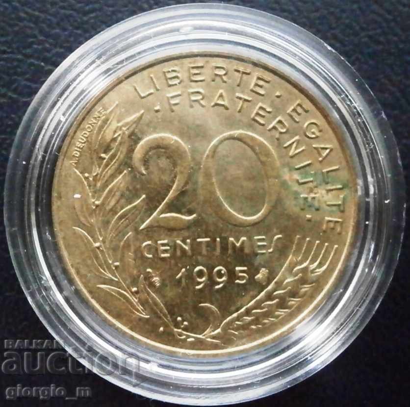 Франция 20 сантима 1995