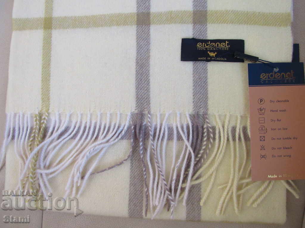 Auction Fine scarf shawl 100% cashmere, Mongolia Auction Fine scarf shawl 100% cashmere, Mongolia