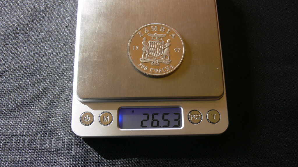 Auction  Coin 200 Kc Zambia - 1997