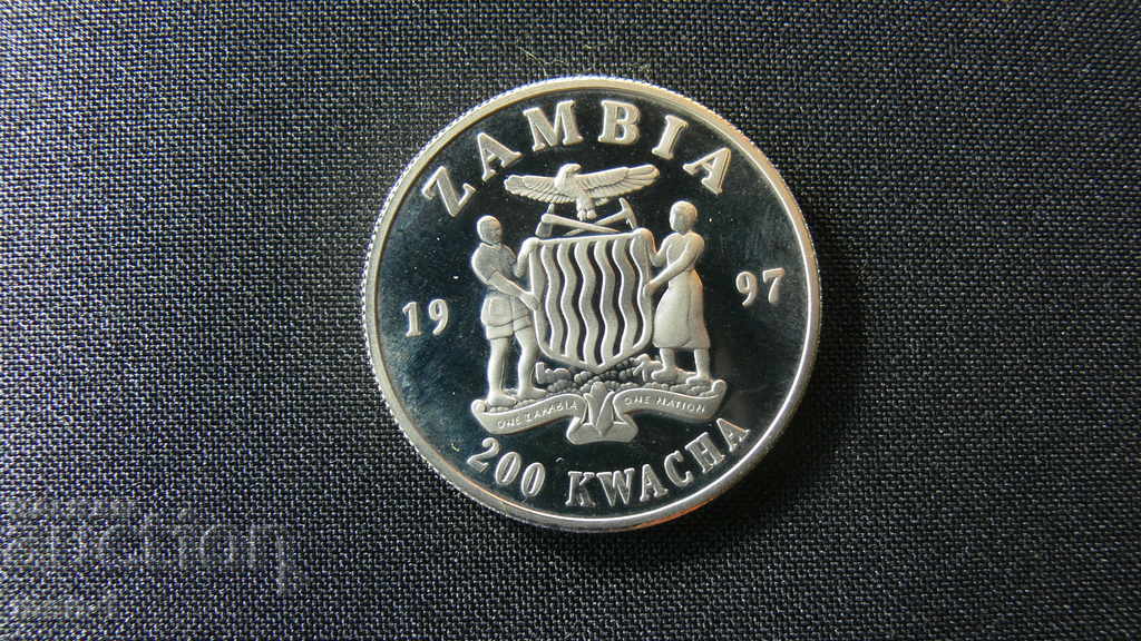 Монета 200 квач Замбия - 1997г