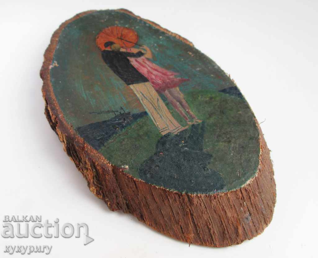 Auction Old small love picture drawing on wood unsigned Auction Old small love picture drawing on wood unsigned