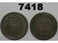 Германия 1 пфениг 1875 А XF монета