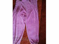 Plush pants in lilac, size 8