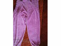 Plush pants in lilac, size 10