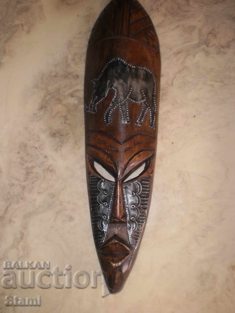 Delivery of A large African mask made of ebony and copper-12 + Delivery of A large African mask made of ebony and copper-12 +