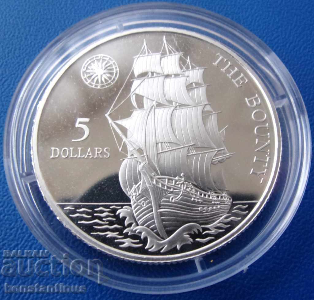 o. New 5 US Dollar 1992 UNC PROOF