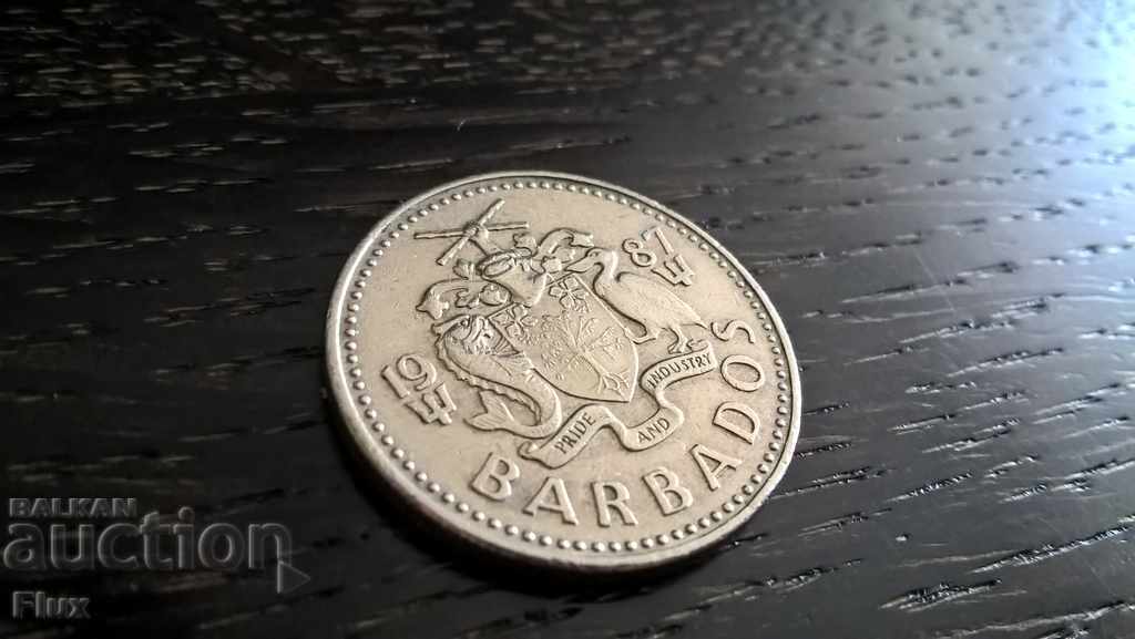 Монета - Барбадос - 25 цента | 1987г.