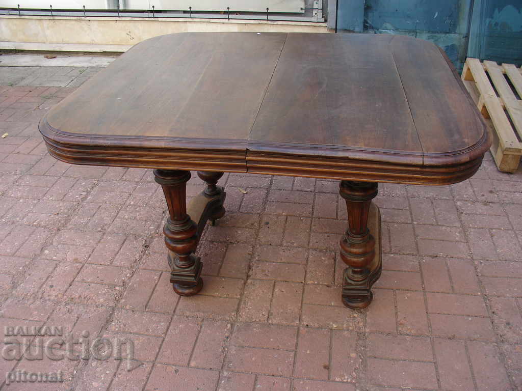 Antique massive walnut table
