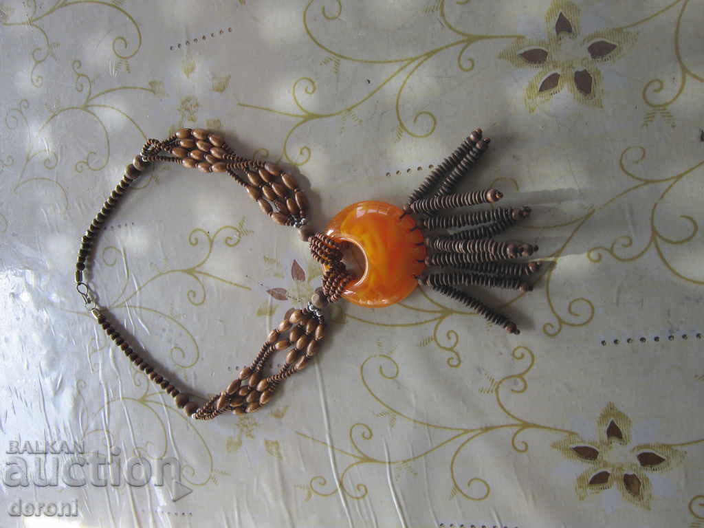 Unique necklace necklace with amber cataline bakelite 2 - 5 Unique necklace necklace with amber cataline bakelite 2 - 5