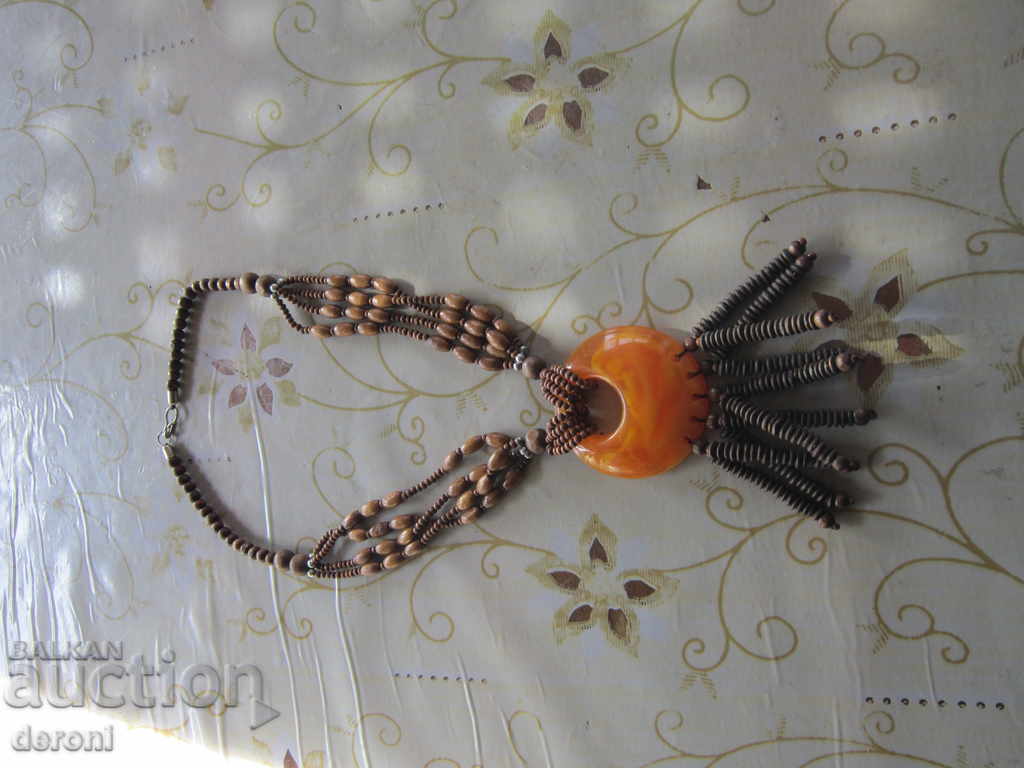Unique necklace necklace with amber cataline bakelite 2