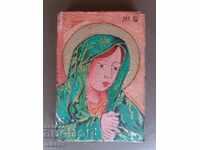 A small painted church icon of the Virgin Mary