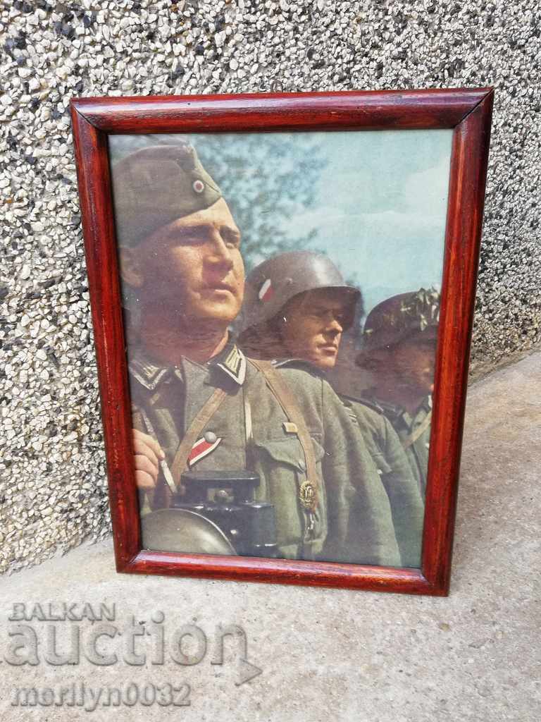 Photo Frame Photography Wehrmacht Propaganda WW2 Uniform MP38 - 6 Photo Frame Photography Wehrmacht Propaganda WW2 Uniform MP38 - 6