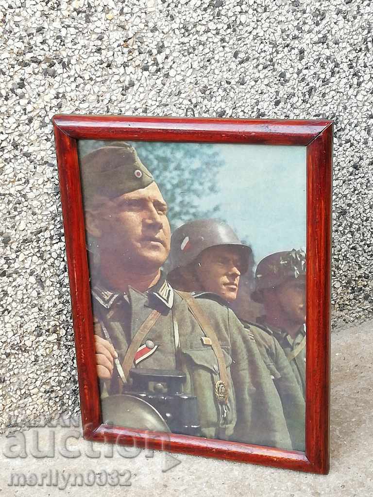 Снимка рамка фотография Вермахт пропаганда WW2 униформа МП38