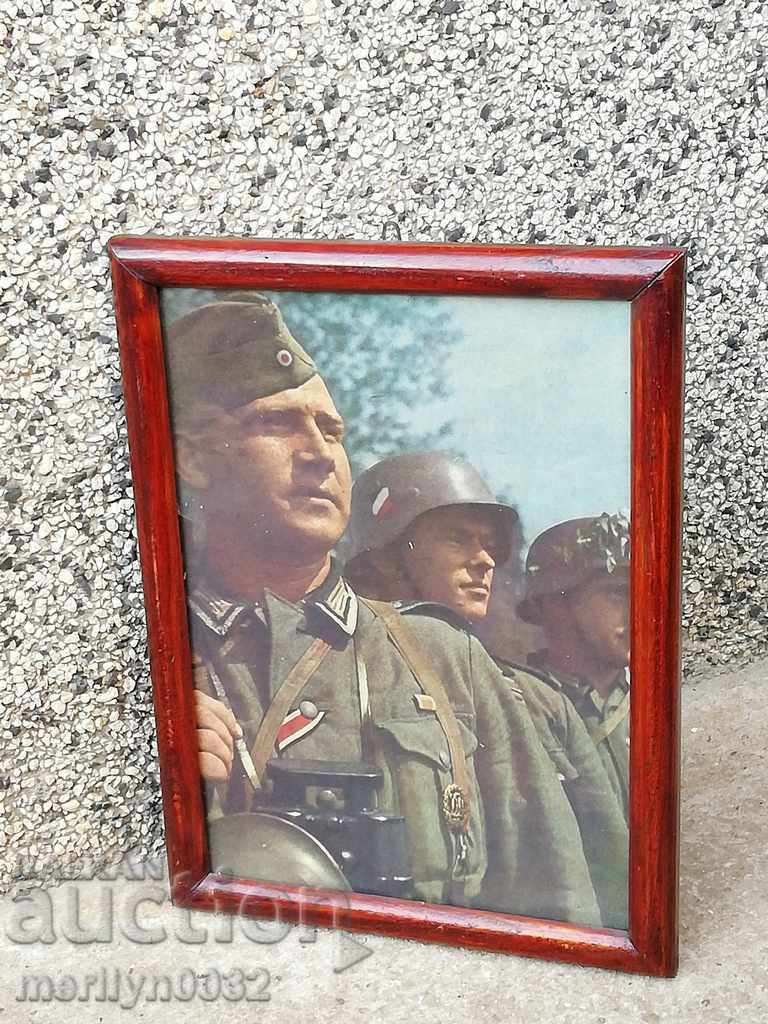 Rama foto Fotografie Wehrmacht Propaganda WW2 Uniforme MP38