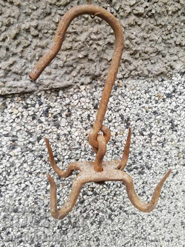 Δημοπρασία Αρχαία πλαστά άγκιστρο για εκδορά διπλό γάντζο Δημοπρασία Αρχαία πλαστά άγκιστρο για εκδορά διπλό γάντζο