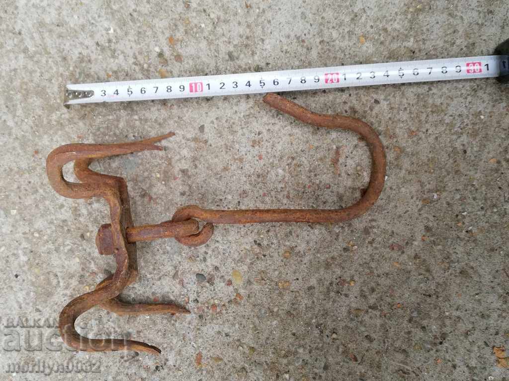 Παράδοση Αρχαία πλαστά άγκιστρο για εκδορά διπλό γάντζο Παράδοση Αρχαία πλαστά άγκιστρο για εκδορά διπλό γάντζο