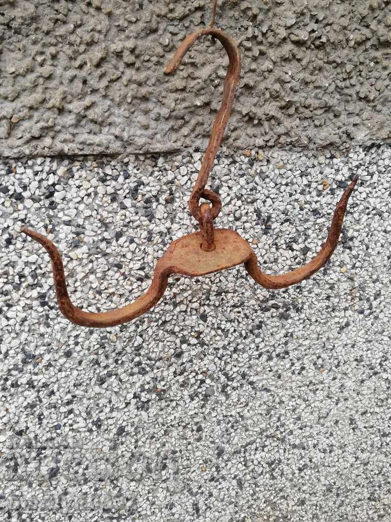 Παράδοση Αρχαία πλαστά άγκιστρο για εκδορά διπλό γάντζο