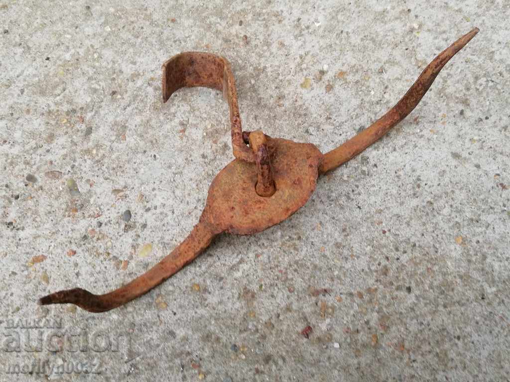 Αρχαία πλαστά άγκιστρο για εκδορά διπλό γάντζο - 6