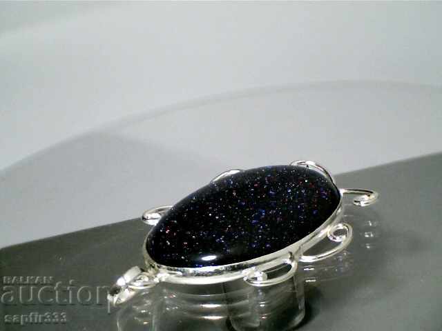 Silver pendant with Sun Sitara "Gold stone" - 6