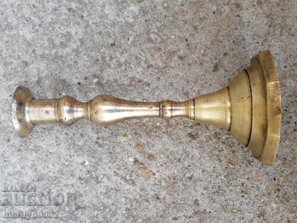 Old bronze Ottoman candlestick with print tube, candle, lamp - 6 Old bronze Ottoman candlestick with print tube, candle, lamp - 6